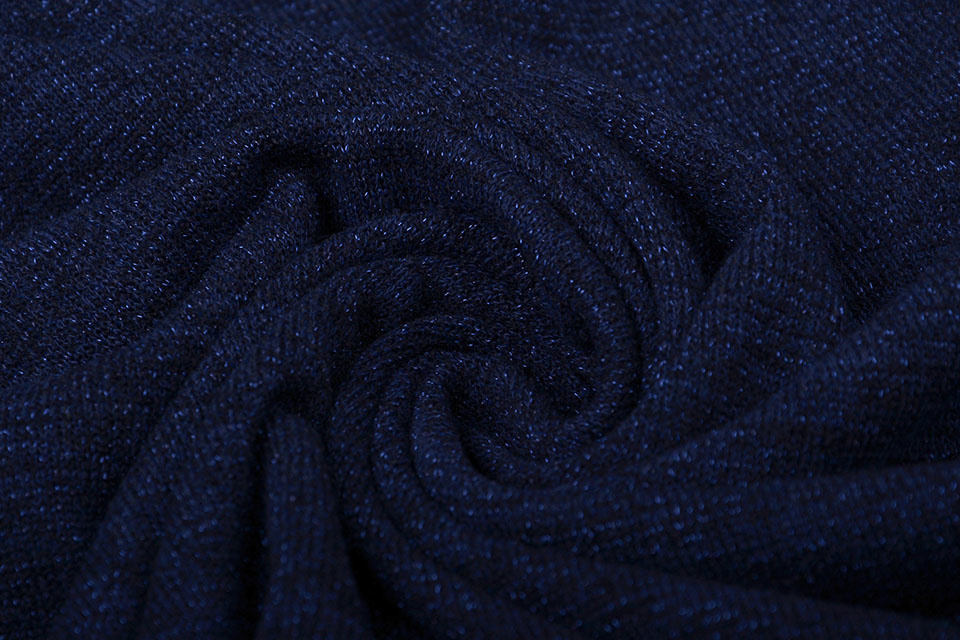 Jersey Lurex Donker Blauw Glitter