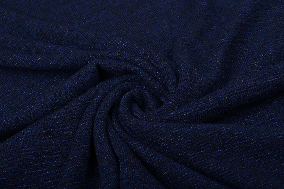 Jersey Lurex Donker Blauw Glitter