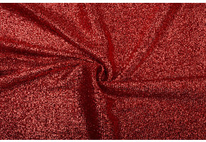 Knitted Glitter Metallic Rood