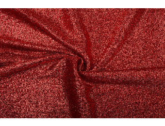 Knitted Glitter Metallic Red