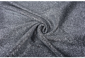Gestricktes Glitzer Metallic Silber Grau