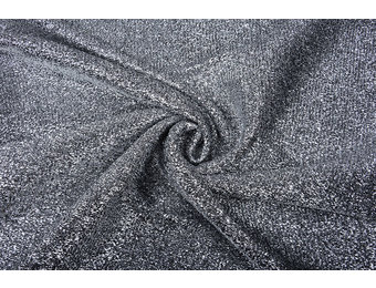 Gestricktes Glitzer Metallic Silber Grau