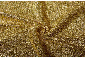 Gestricktes Glitzer Metallic Gold