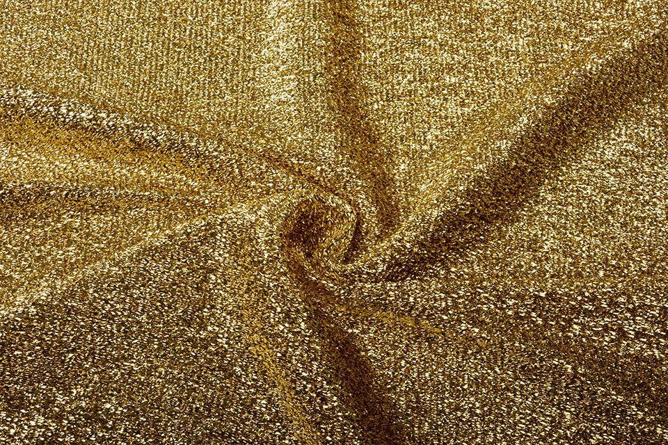 Knitted Glitter Metallic Goud -