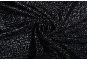 Gestricktes Glitzer Metallic Schwarz