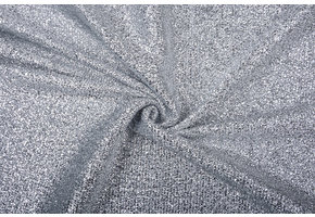 Knitted Glitter Metallic Silver