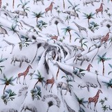 100% Katoen Tropische Olifant Giraffe