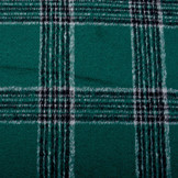 Geweven Wollen Stof Geruit Donkergroen