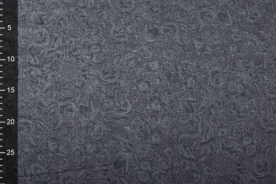 Jacquard Gewebte Baumwolle Grau Jeans