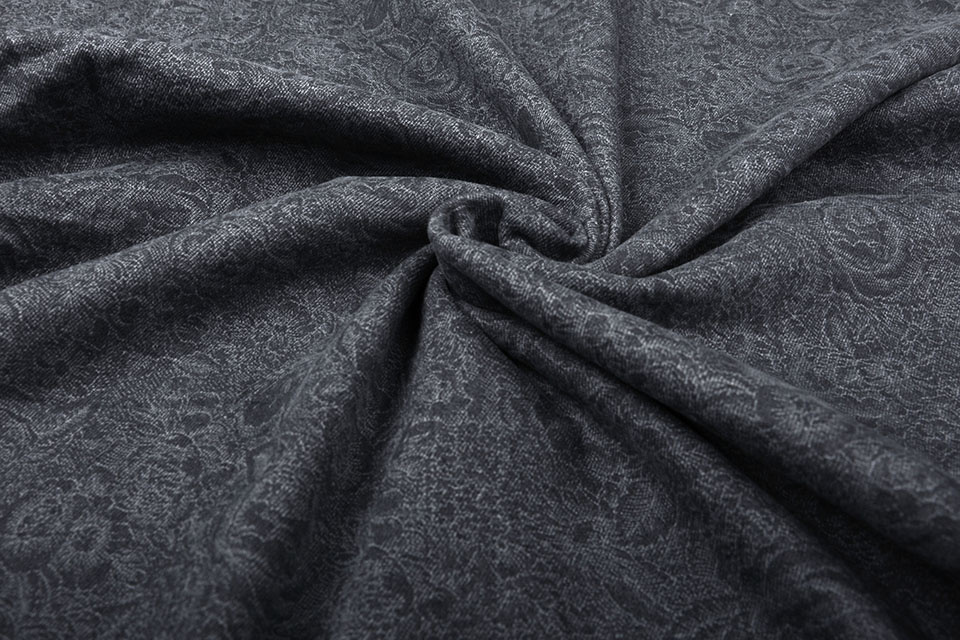 Jacquard Geweven Katoen Grijs Jeans
