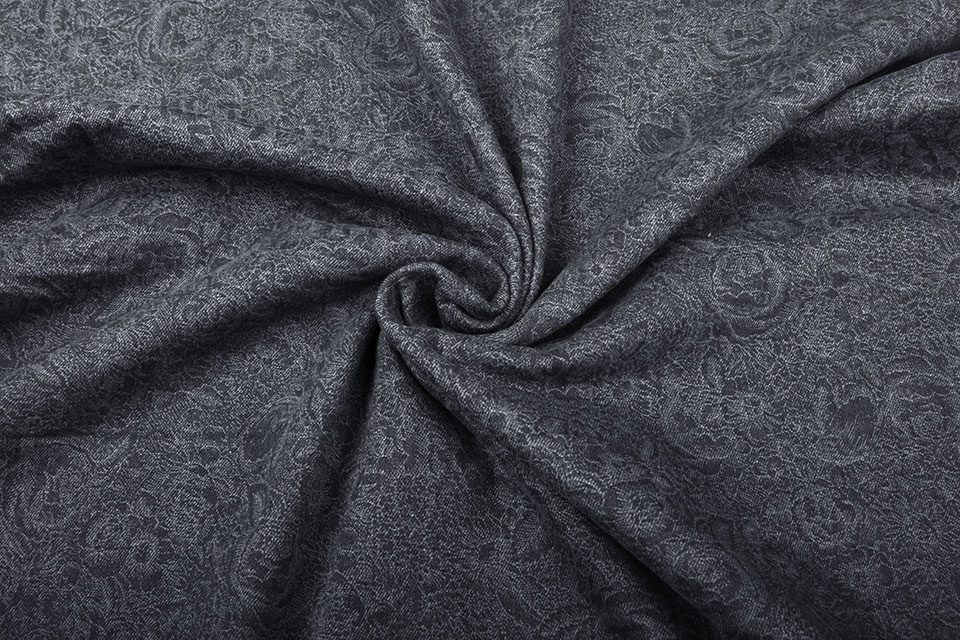 Jacquard Geweven Katoen Grijs Jeans