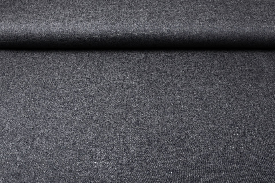 Jacquard Geweven Katoen Grijs Jeans