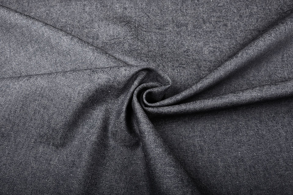 Jacquard Geweven Katoen Grijs Jeans
