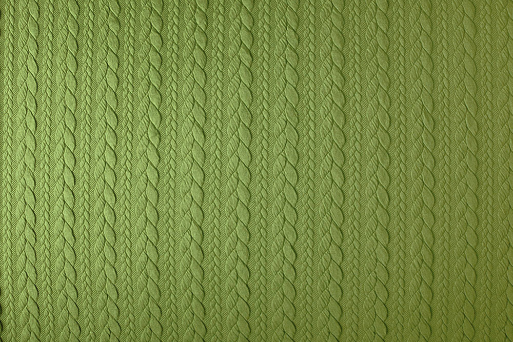 Gebreide Kabel Stof Tricot Lime