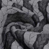 Strickstoff Zopfmuster Jersey Grau Dunkelgrau