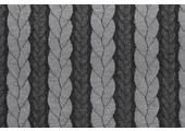 Knitted Cable Fabric Tricot Grey Dark Grey