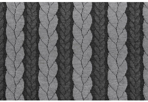 Knitted Cable Fabric Tricot Grey Dark Grey