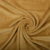 Katoenen Tricot Corduroy Brede Rib Donker Oker