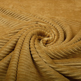 Katoenen Tricot Corduroy Brede Rib Donker Oker