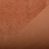 Katoenen Tricot Corduroy Brede Rib Oranje Brique