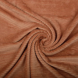 Katoenen Tricot Corduroy Brede Rib Oranje Brique