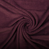 Katoenen Tricot Corduroy Brede Rib Aubergine