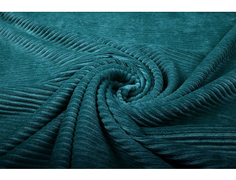 Baumwolle Trikot Cordstoff Breit Petrol