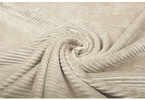 Baumwolle Trikot Cordstoff Breit Beige