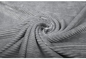 Katoenen Tricot Corduroy Brede Rib Grijs Taupe