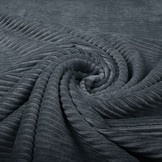 Katoenen Tricot Corduroy Brede Rib Donker Grijs