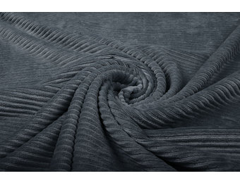 Baumwolle Trikot Cordstoff Breit Dunkelgrau
