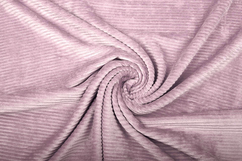 Baumwolle Trikot Cordstoff Breit Altes Rosa