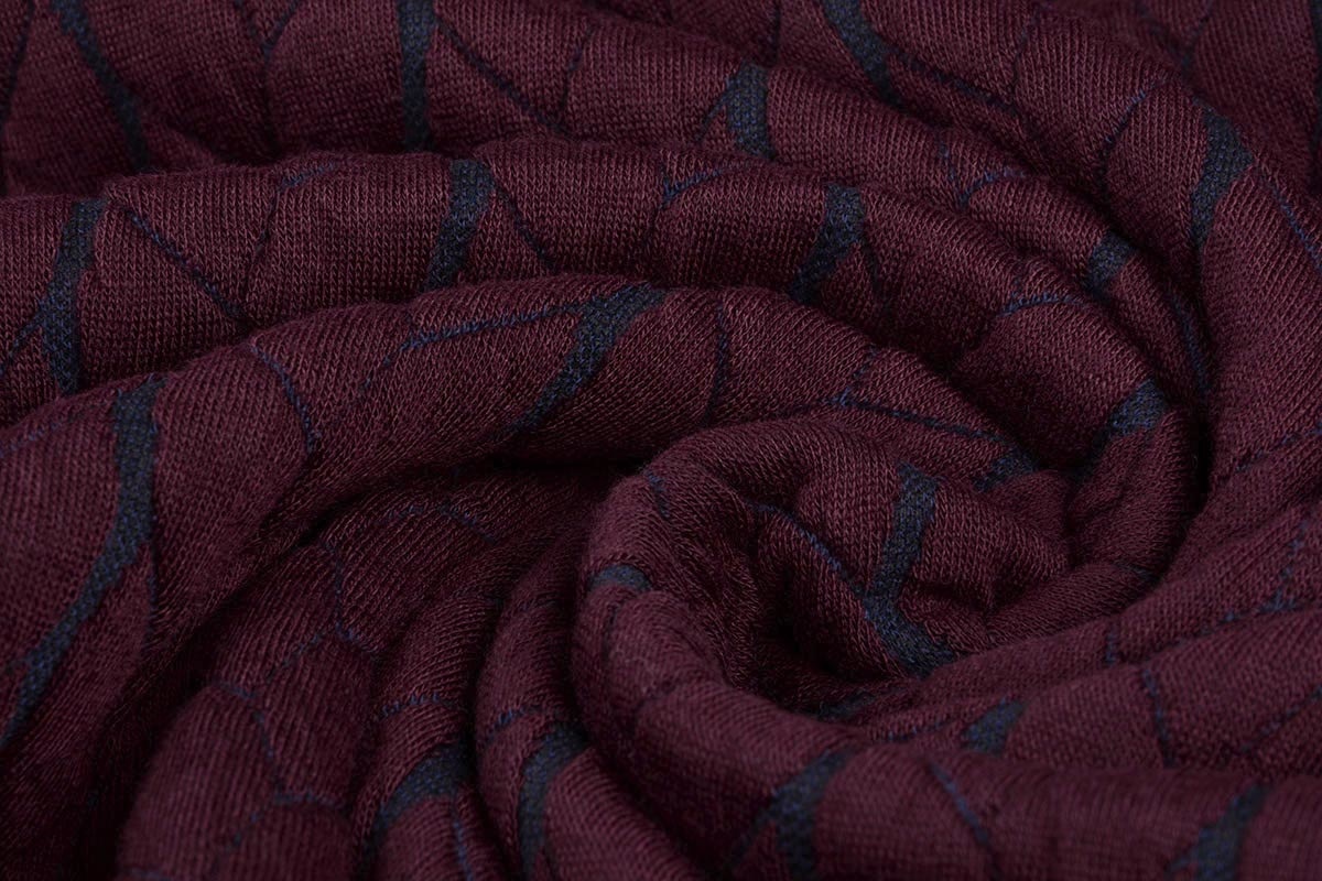 Knitted Cable Fabric Tricot Bordeaux