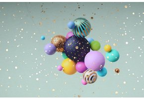 Digital Panel Party Girl French Terry  Old Mint