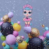 Digitaal Paneel Party Girl French Terry Jeans