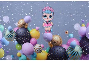 Digitaal Paneel Party Girl French Terry Jeans