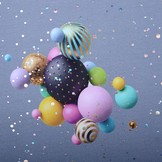 Digitaal Paneel Party Girl French Terry Jeans