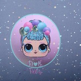 Digital Panel Party Girl French Terry  Jeans