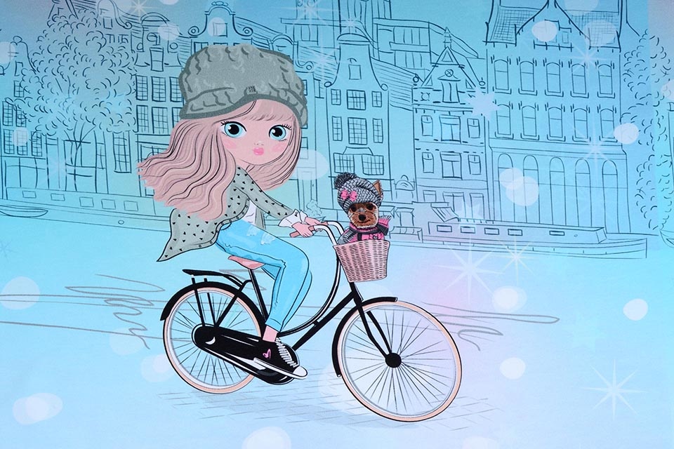 Digital Panel City Girl French Terry