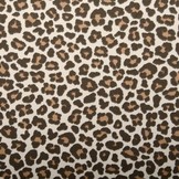 Cotton Jersey Panther Print Brown