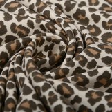 Cotton Jersey Panther Print Brown