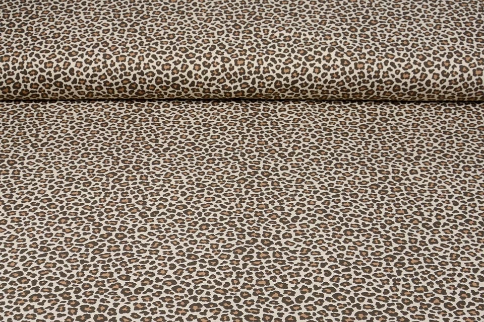 Cotton Jersey Panterprint Bruin