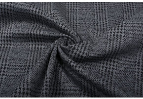 Stretch Cotton Pied de Poule Grey