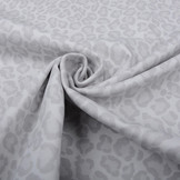 Stretch Cotton Panther Print Light Grey