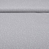 Stretch Katoen Panterprint Licht Grijs