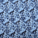 Stretch Cotton Blue Flowers