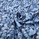 Stretch Katoen Blauwe Bloemen