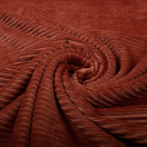 Katoenen Tricot Corduroy Brede Rib Roest Brique