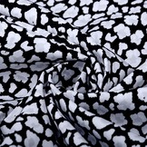 100% Cotton Printed Black White Grey