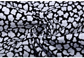 100% Katoen Bedrukt Zwart Wit Grijs